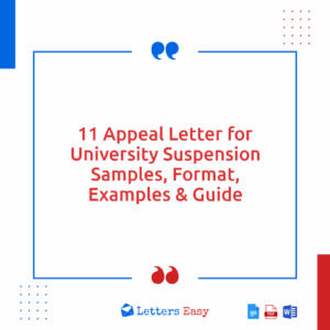 11 Appeal Letter for University Suspension Samples, Format, Examples & Guide