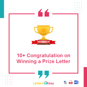 10+ Congratulation on Winning a Prize Letter