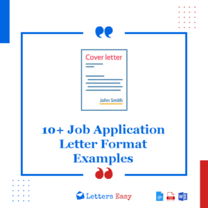 10+ Job Application Letter Format - Examples