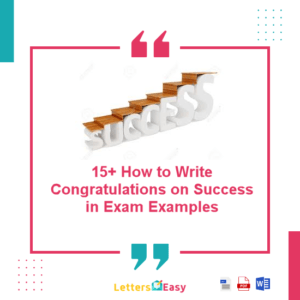 How to Write Congratulations on Success in Exam Examples