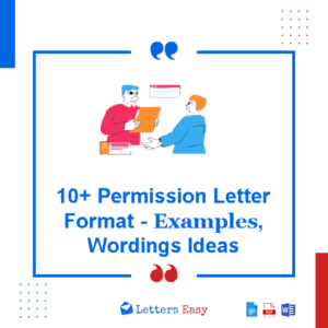 10+ Permission Letter Format - Examples, Wordings Ideas