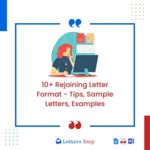 10+ Rejoining Letter Format - Tips, Sample Letters, Examples