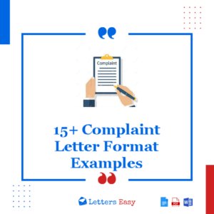 15+ Complaint Letter Format - Words to Write, Examples