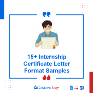 15+ Internship Certificate Letter Format Samples