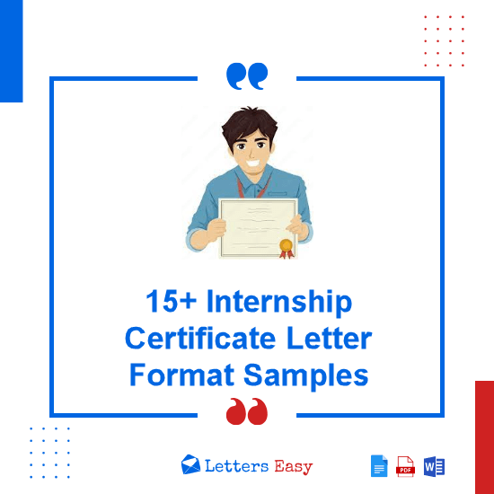 15+ Internship Certificate Letter Format Samples
