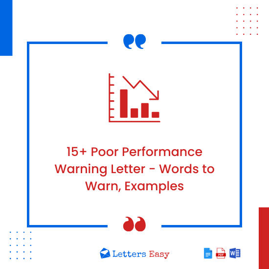 15+ Poor Performance Warning Letter - Words to Warn, Examples
