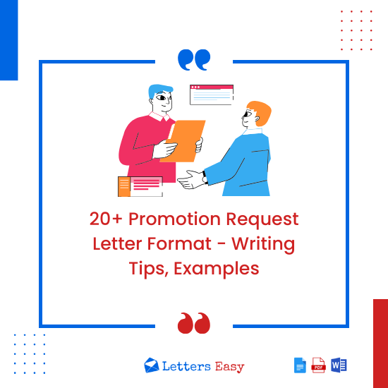 20+ Promotion Request Letter Format - Writing Tips, Examples