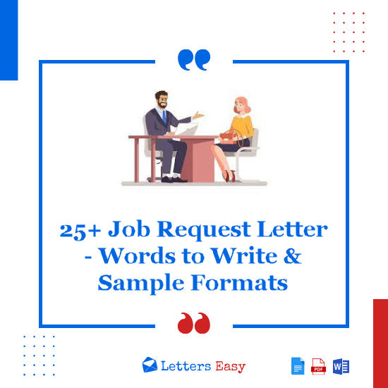 25+ Job Request Letter - Words to Write & Sample Formats