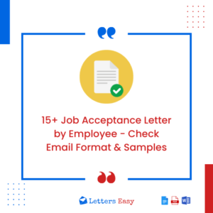 15+ Job Acceptance Letter by Employee - Check Email Format & Samples