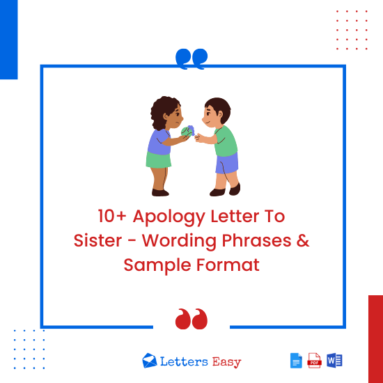 10+ Apology Letter To Sister - Wording Phrases & Sample Format