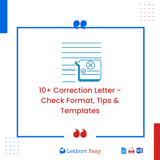 10+ Correction Letter - Check Format, Tips & Templates