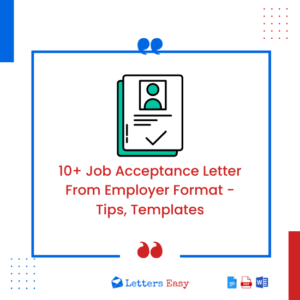 10+ Job Acceptance Letter From Employer Format - Tips, Templates