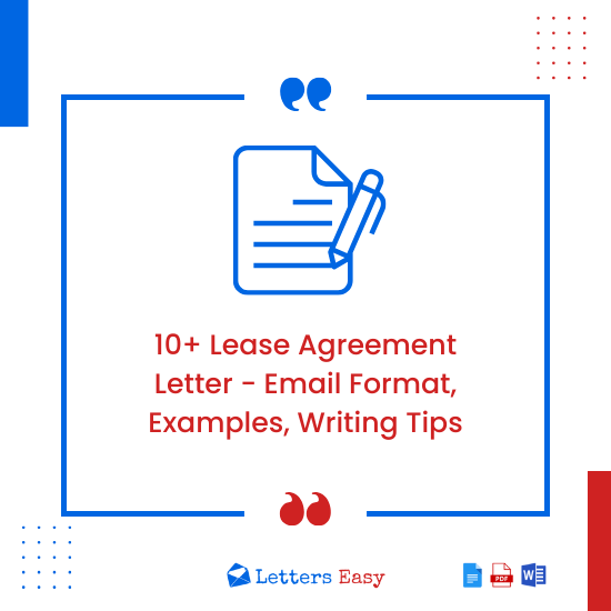 10+ Lease Agreement Letter - Email Format, Examples, Writing Tips