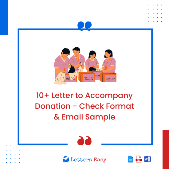 10+ Letter to Accompany Donation - Check Format & Email Sample