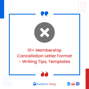 10+ Membership Cancellation Letter Format - Writing Tips, Templates