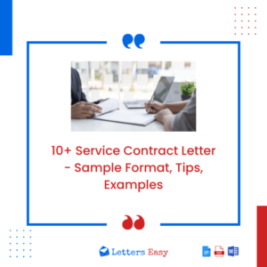 10+ Service Contract Letter - Sample Format, Tips, Examples