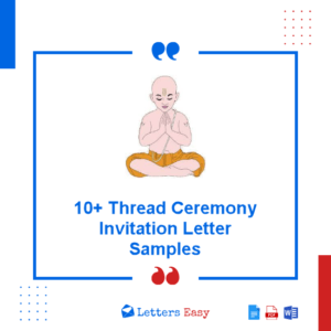 10+ Thread Ceremony Invitation Letter Samples