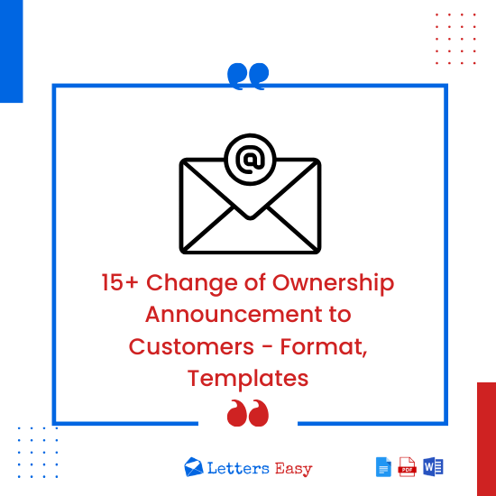 15+ Change of Ownership Announcement to Customers - Format, Templates