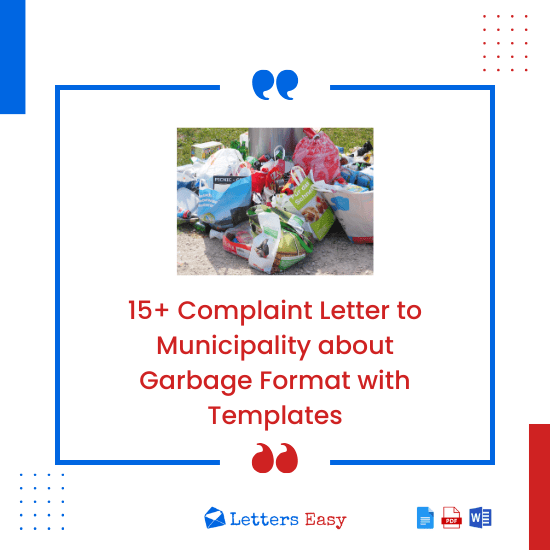 15+ Complaint Letter to Municipality about Garbage Format with Templates