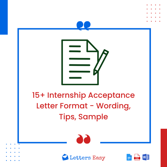 15+ Internship Acceptance Letter Format - Wording, Tips, Sample