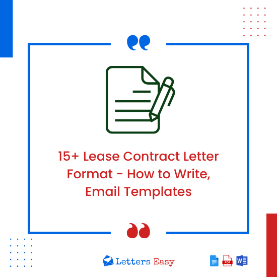 15+ Lease Contract Letter Format - How to Write, Email Templates