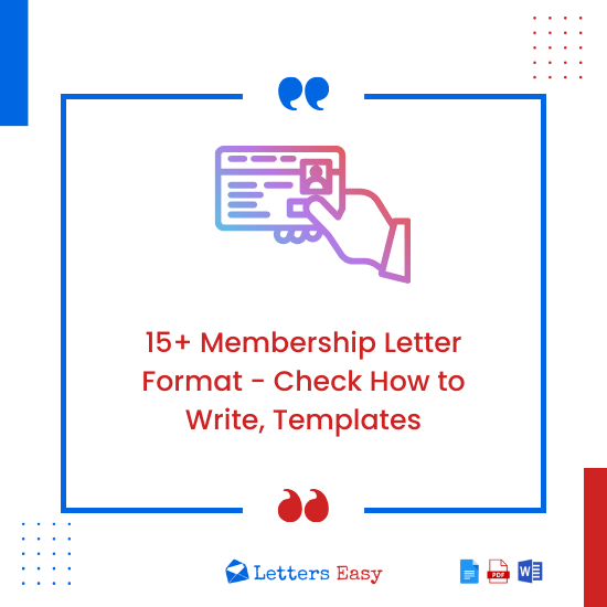 15+ Membership Letter Format - Check How to Write, Templates
