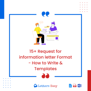 15+ Request for information letter Format - How to Write & Templates