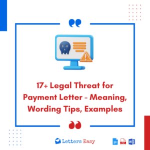 17+ Legal Threat for Payment Letter - Meaning, Wording Tips, Examples
