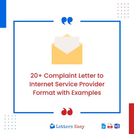 20+ Complaint Letter to Internet Service Provider Format with Examples