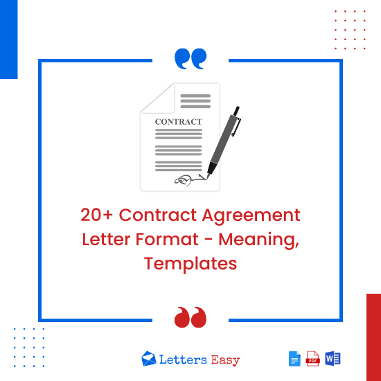 20+ Contract Agreement Letter Format - Meaning, Templates
