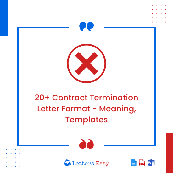 20+ Contract Termination Letter Format - Meaning, Templates