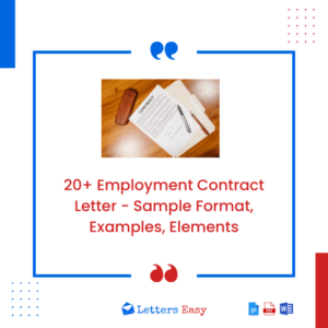 20+ Employment Contract Letter - Sample Format, Examples, Elements