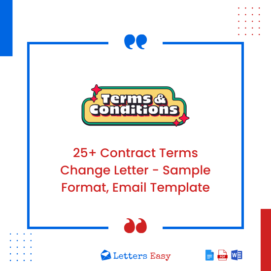 25+ Contract Terms Change Letter - Sample Format, Email Template