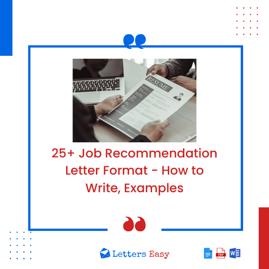25+ Job Recommendation Letter Format - How to Write, Examples