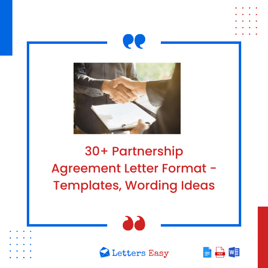 30+ Partnership Agreement Letter Format - Templates, Wording Ideas