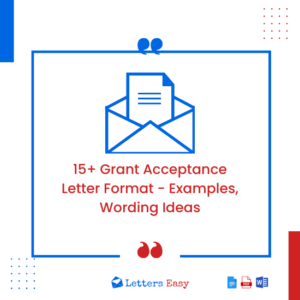 15+ Grant Acceptance Letter Format - Examples, Wording Ideas