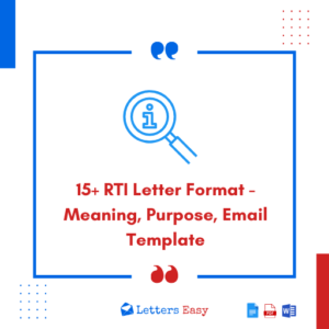 15+ RTI Letter Format - Meaning, Purpose, Email Template
