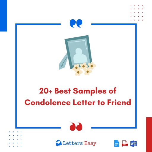 20+ Best Samples of Condolence Letter to Friend