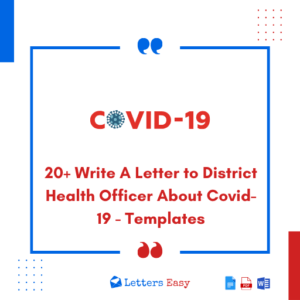 20+ Write A Letter to District Health Officer About Covid-19 - Templates