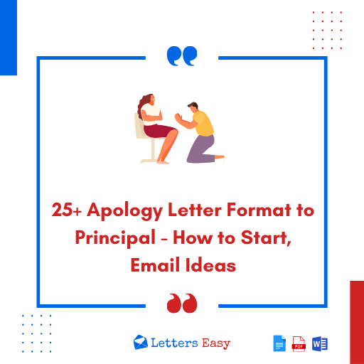 25+ Apology Letter Format to Principal - How to Start, Email Ideas