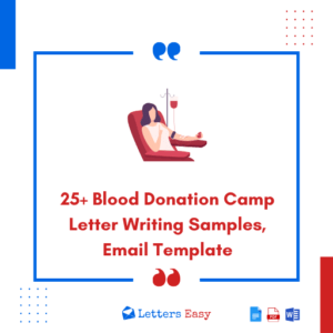 25+ Blood Donation Camp Letter Writing Samples, Email Template