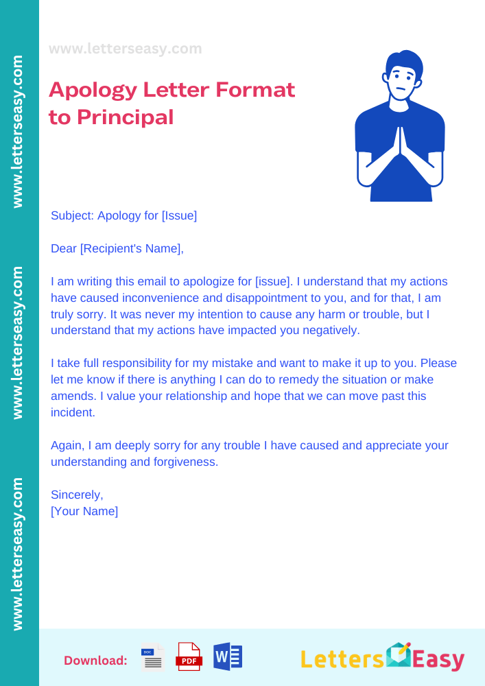 Apology Letter Format to Principal - Email Ideas, Template, How to Start, Sample & Example