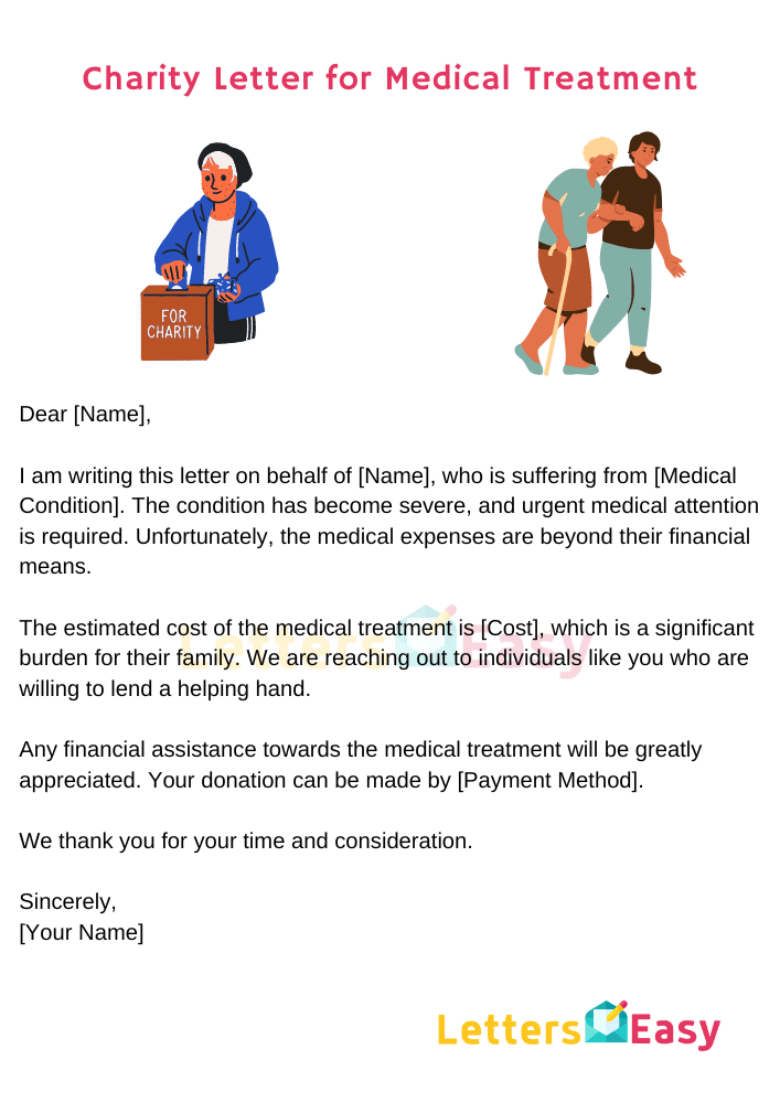 Charity Letter for Medical Treatment - Sample format, Example, Template