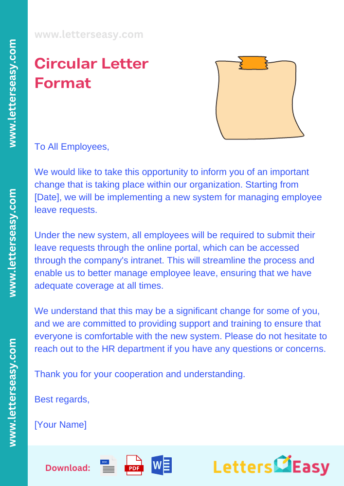 Circular Letter Format - 3+ Samples, Example, Tips & Email Template