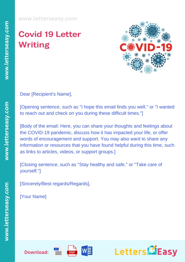 Covid 19 Letter Writing - Example, Sample, Email Template, Writing Tips