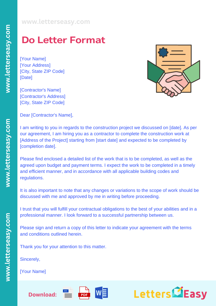 Do Letter Format - Email Template, Writing Tips, 3+ Examples & Ideas