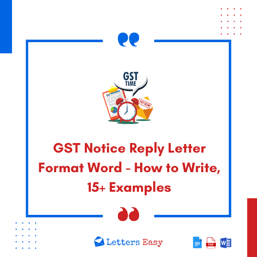 GST Notice Reply Letter Format Word - How to Write, 15+ Examples ...