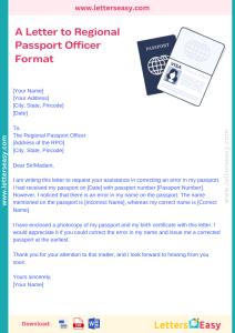 cover letter to passport office uk