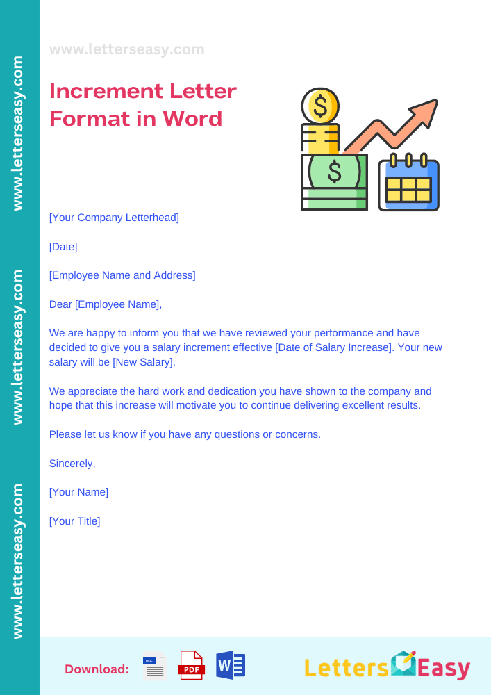 Increment Letter Format in Word - Email Format, Sample, Writing Steps & Example