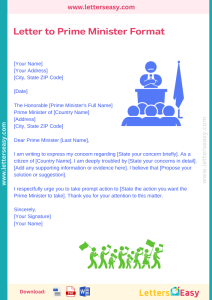 27+ Letter to Prime Minister Format - Examples, Email Template, Phrases